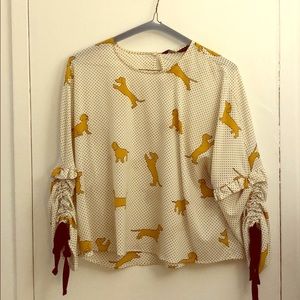 Zara puppy blouse!
